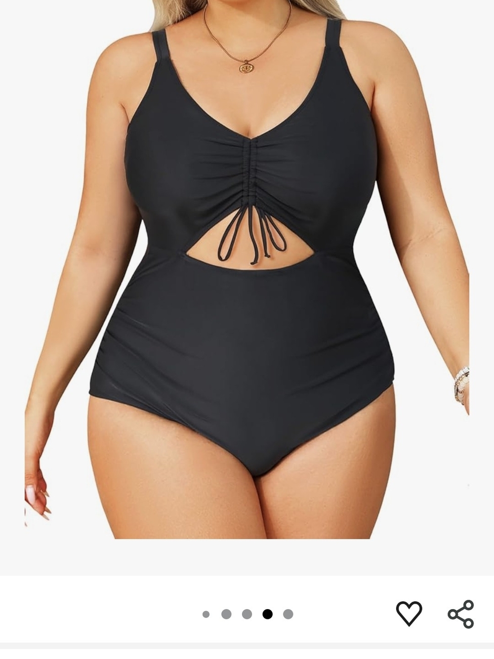 Leopard Print Ruched Front One-Piece Swimsuit Bathing Suit